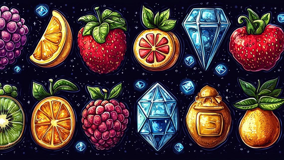 Different slot reels with themed symbols