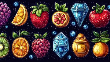Different slot reels with themed symbols