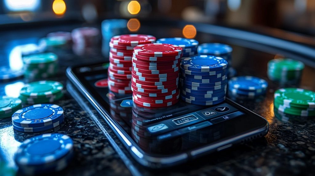 Smartphone displaying a casino deposit page